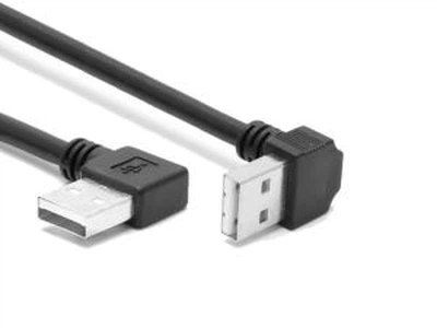 90 grādu USB 2.0 vīriešu un lejup vērsto leņķi USB vīriešu datu kabeli