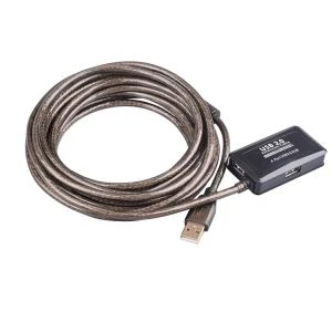 USB 2.0 4 portu centrmezgla aktīvā atkārtotāja pagarināšanas kabelis